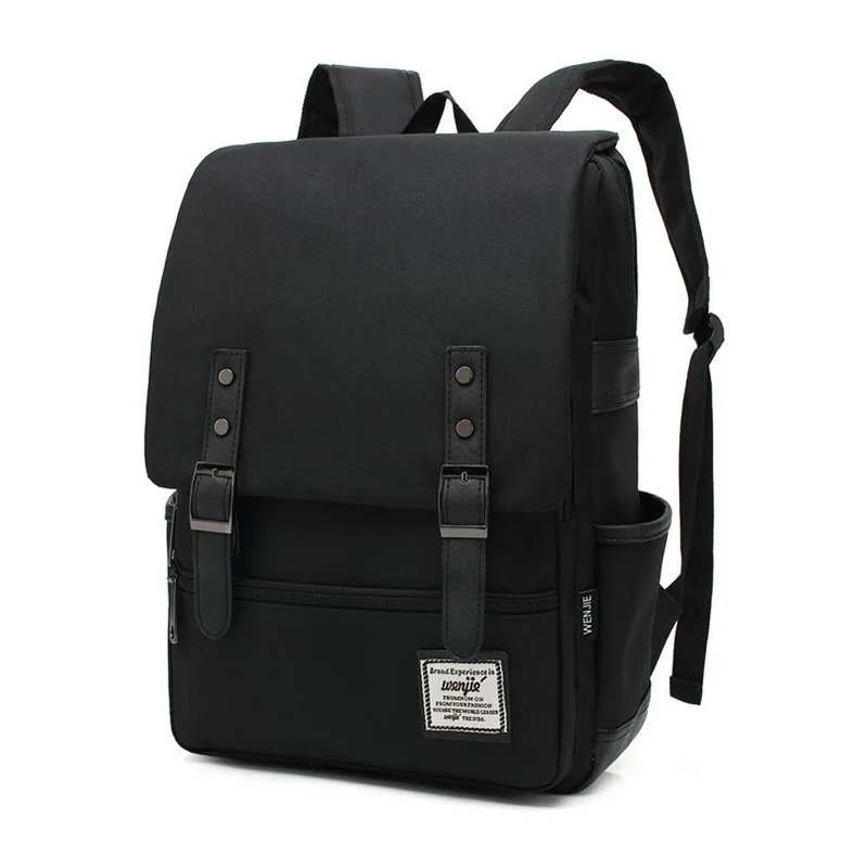 Vintage Waterproof Unisex Oxford Backpacks Large Capacity Men Canvas Travel Bags for Women Students School Books Laptop Backpack smile