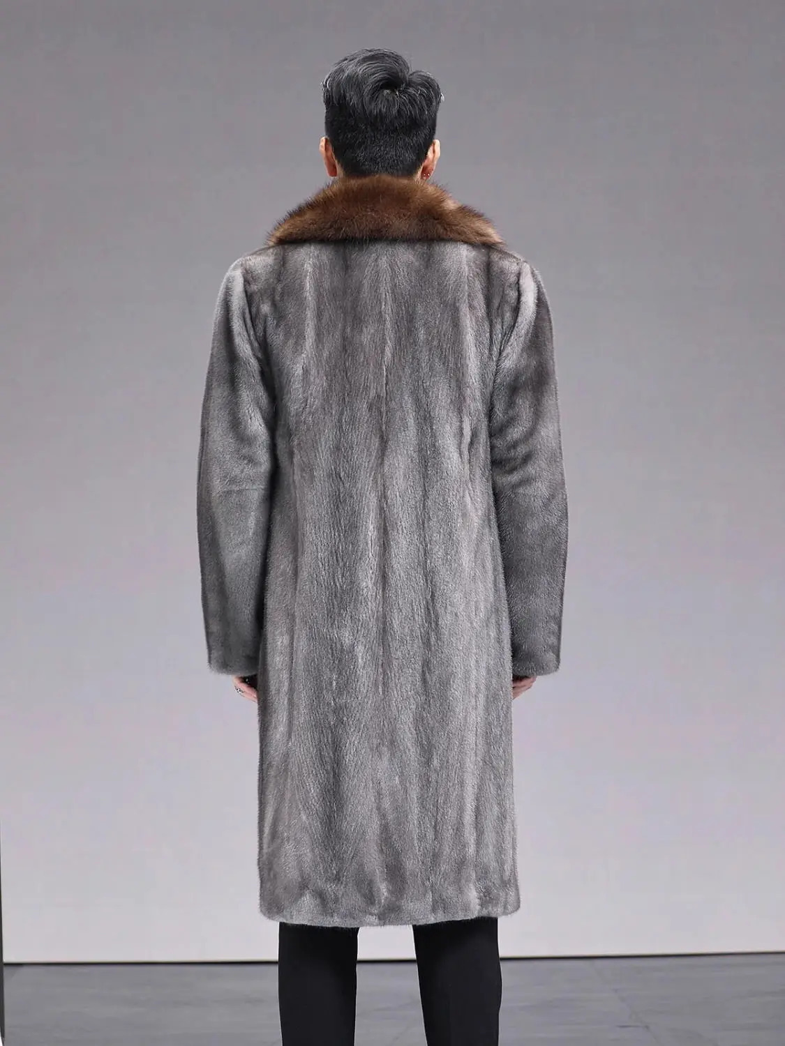 mink full mink mens fur imported velvet mink coat medium long fur mink coat 241108