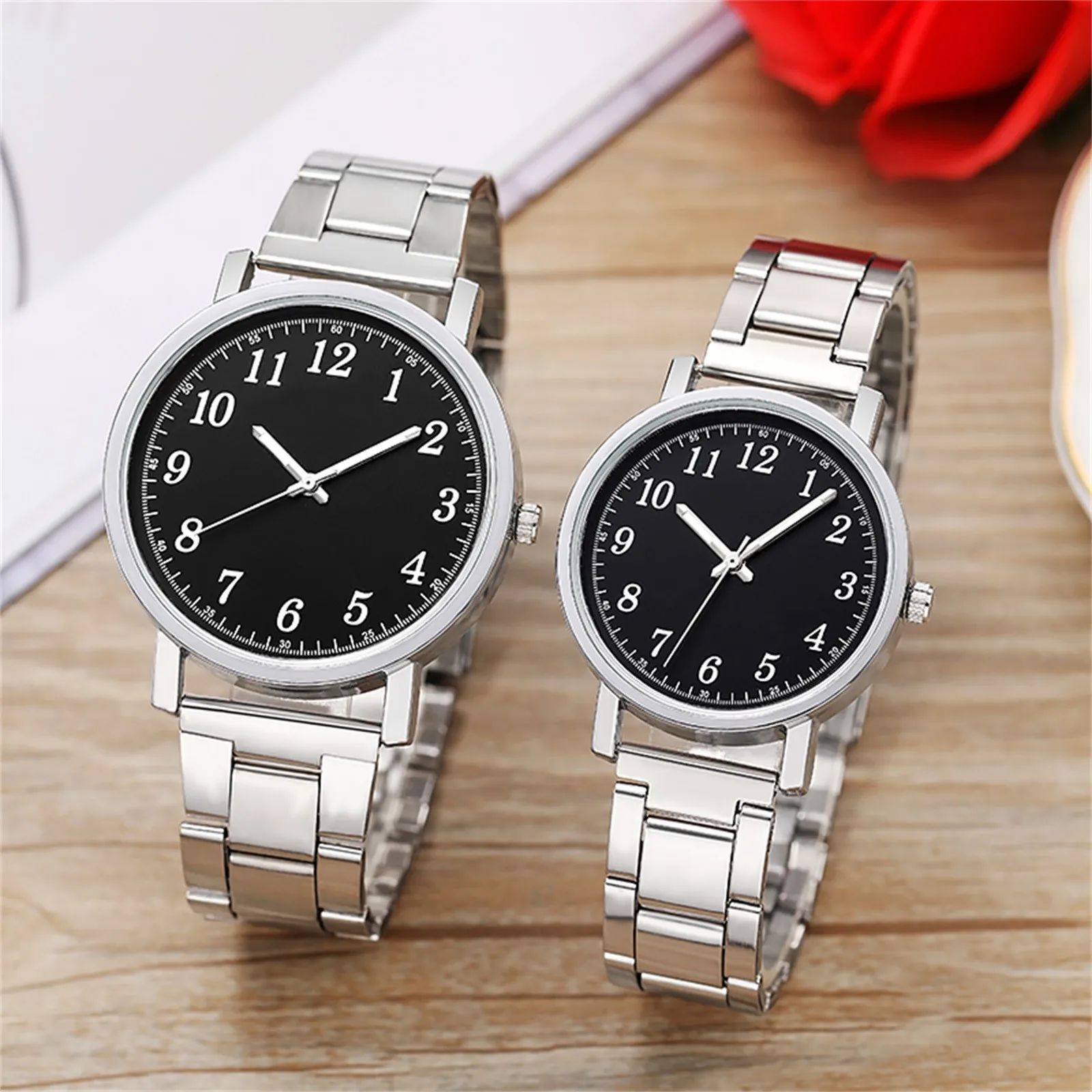 Couple Digital Watch Quartz Steel Strap Chronograph Ladies Gift Trend Female Watch Nordic Minimalist Ladies Watches Reloj smile