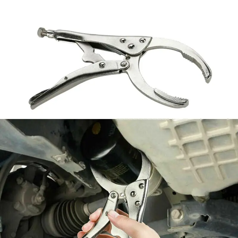 Adjustable Filter Chromeplate Oil Wrench 50mm-100mm Automotive oil Filter Extractor Locking Pliers Manual Wrench Removal Tools smile