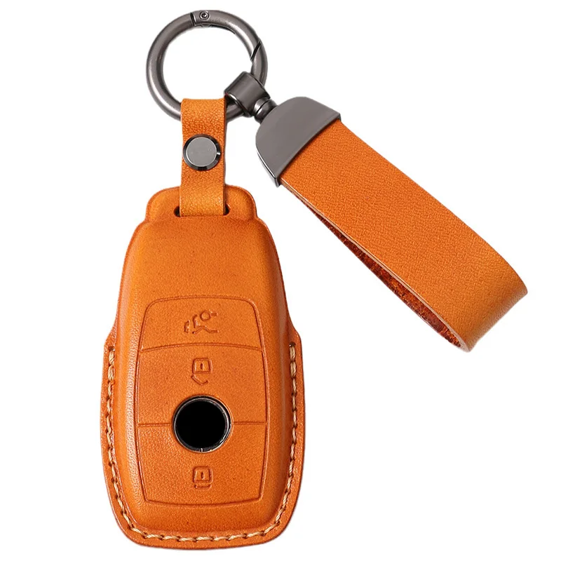 Car Case Leather Key For Mercedes Benz A C E S G R ddmysmile Class A200l E300l GLC CLE CLA GLB GLS W177 W205 W213 W222 X167 W212 AMG Cover Smile
