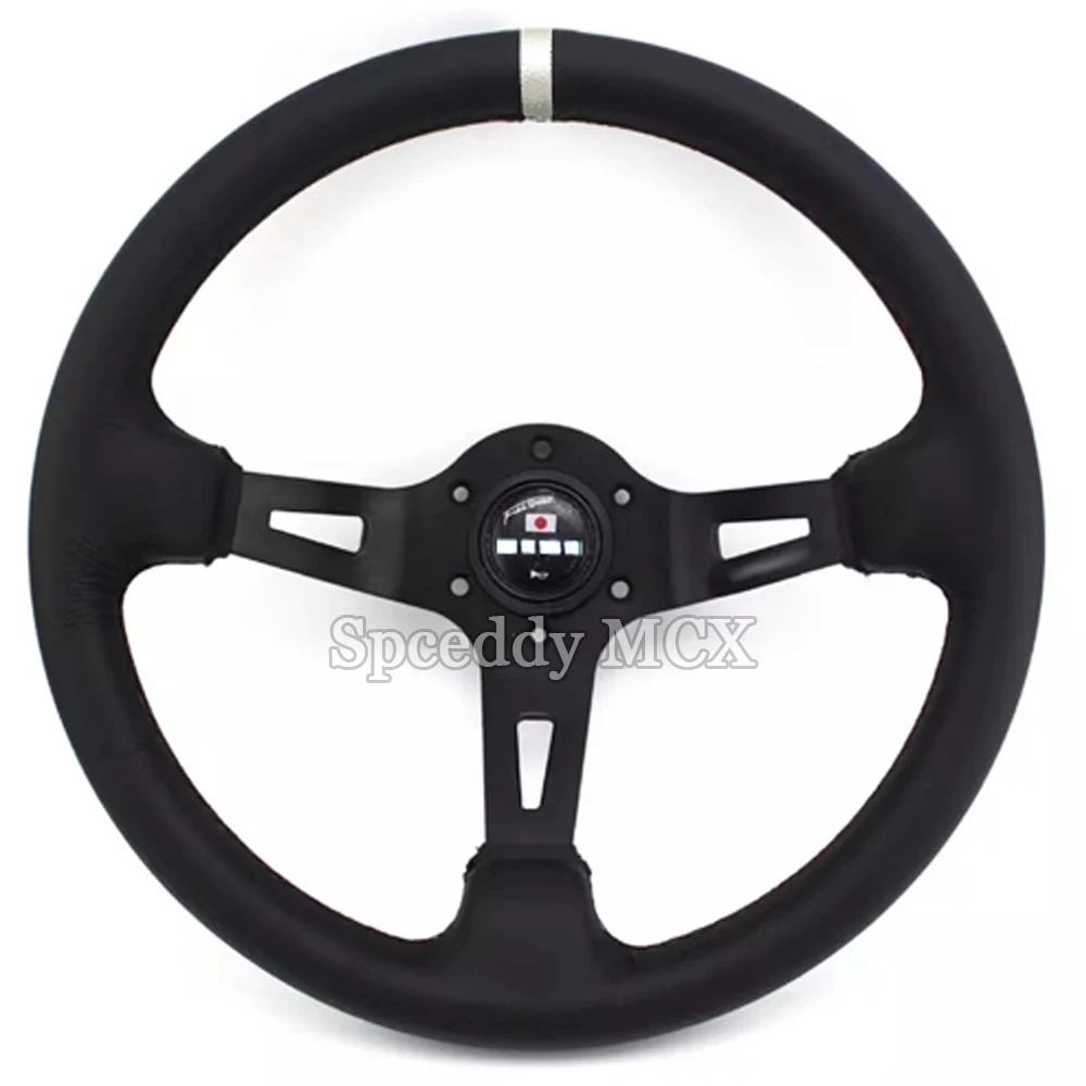 Spceddy MCX Japan Racing Steering wheel Sport 13 Inch 330mm Car Sports Steering Wheel Leather MM20S0312135 smile