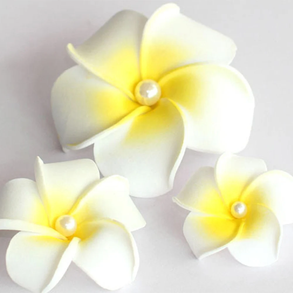 1pcs 4cm new 2025 /6cm /9cm Foam Hawaiian Plumeria Flower Hairpin Frangipani Flower Bridal Hair Clip