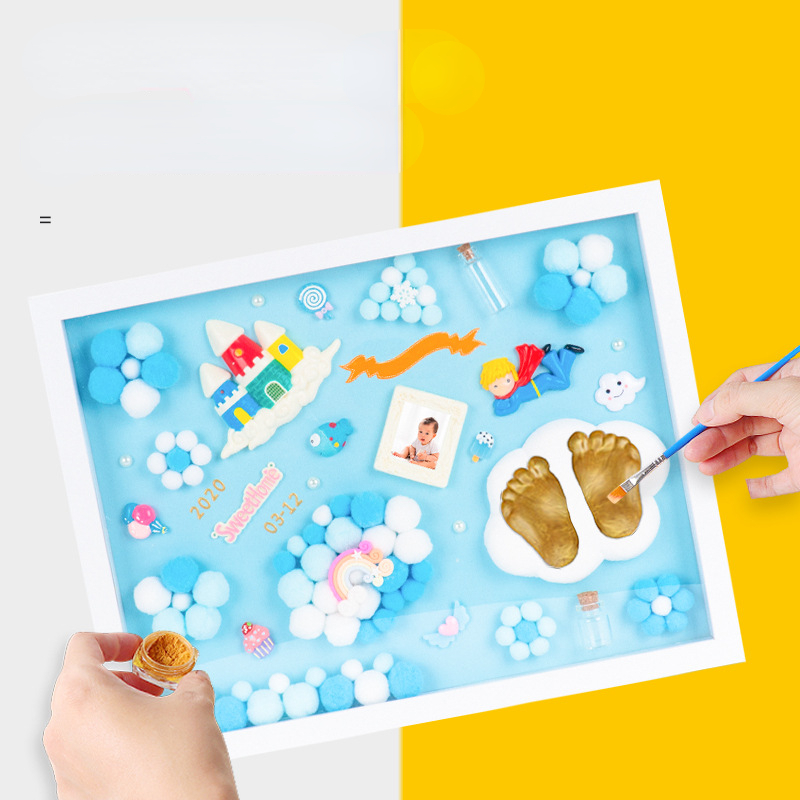 Footprint Newborn Print Handprint Pad Lanugo Souvenires Baby Hand Print Pad Hundred Days Anniversary Commemorative Gifts smile