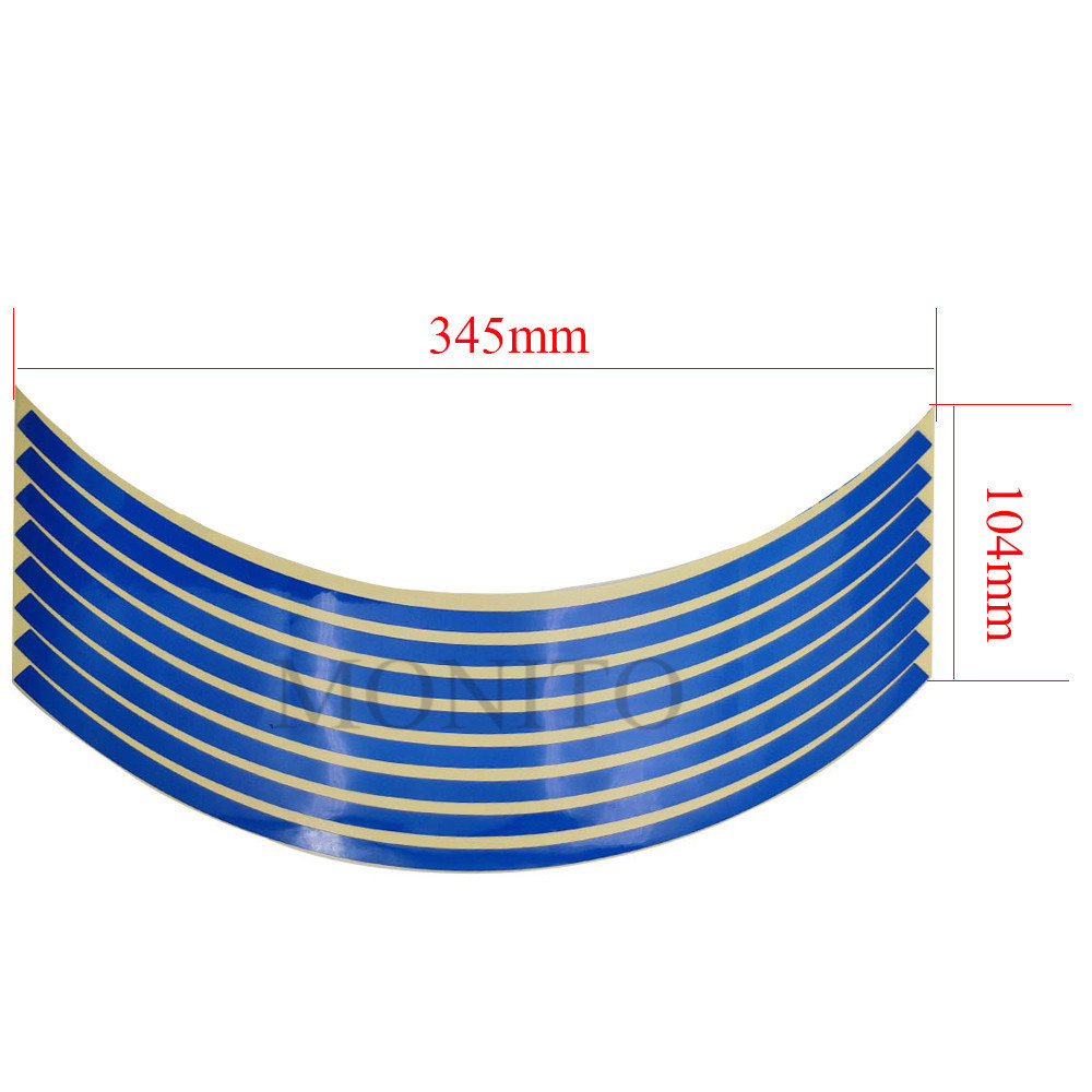 16Pcs Universal Waterproof Motorcycle Wheel Rim Reflective Stickers Moto Auto Decal For Suzuki sv 650 SV650 SFV650 TL1000