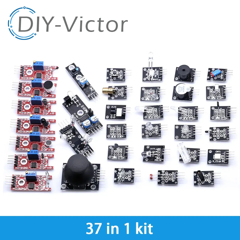 For arduino 45 in 1 Sensors Modules Starter Kit better than 37in1 sensor kit 37 in 1 Sensor Kit For UNO R3 MEGA2560