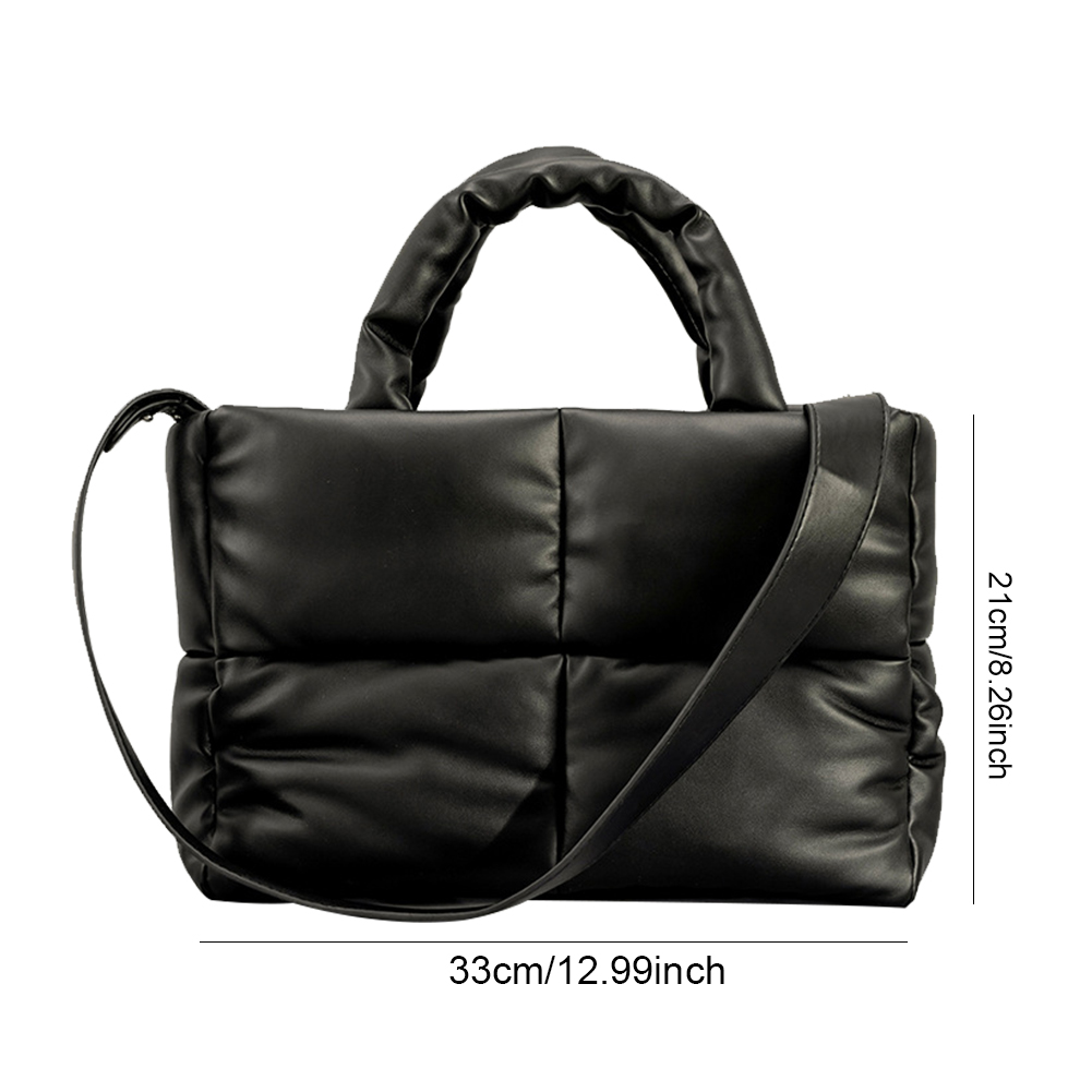 Fashion Large Tote Padded Handbags Designer Quilted Women Shoulder Bags Luxury Nylon Down Cotton Crossbody Bag Winter Purse 2023