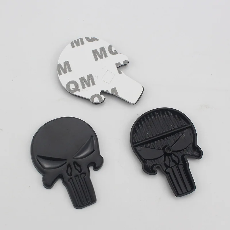 8 Colors Car Styling 3D Zinc Alloy Metal Skull Stickers Cool new Motorcycle 2025 Truck Badge Emblem Tail Decal Motorbike Accessories