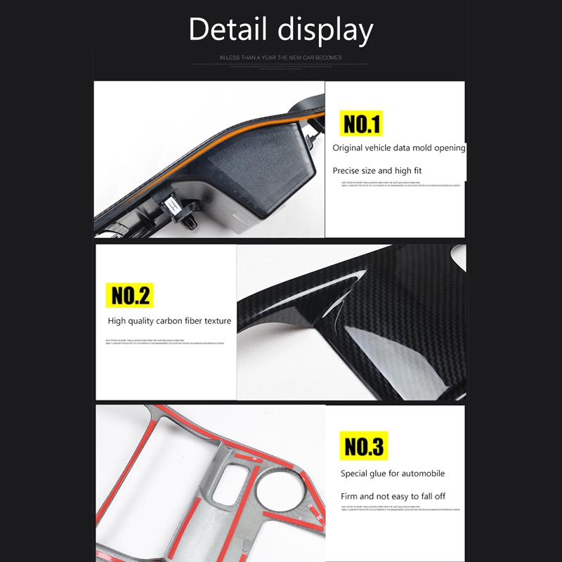 Everest For Ford Ranger Endeavour 2015+ Car Central ddmysmile Control Panel Gear Shift Knob Cover Trim Decor Frame Accessories Smile +