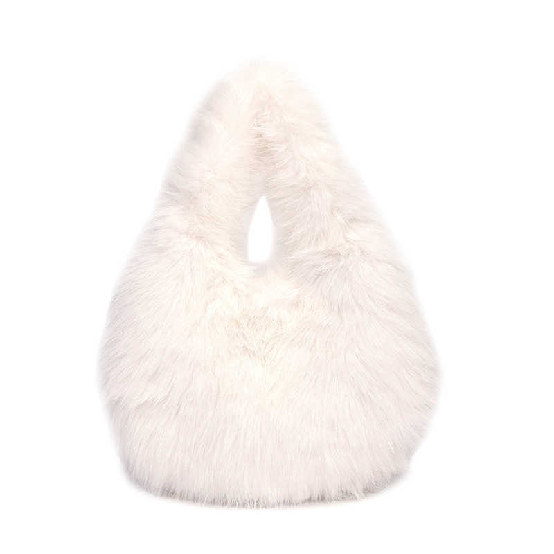 Cute Furry Fur Bag for Autumn and Winter Women s New Stylish Handheld Large Capacity Plush Bucket Bag Trendy 241109