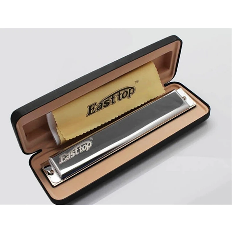 Easttop 24 Hole Tremolo Harmonica Key of C/D/E/F/G/A/B Harp Set Armonica Professional Woodwind music Instrument Gaita 2 colors