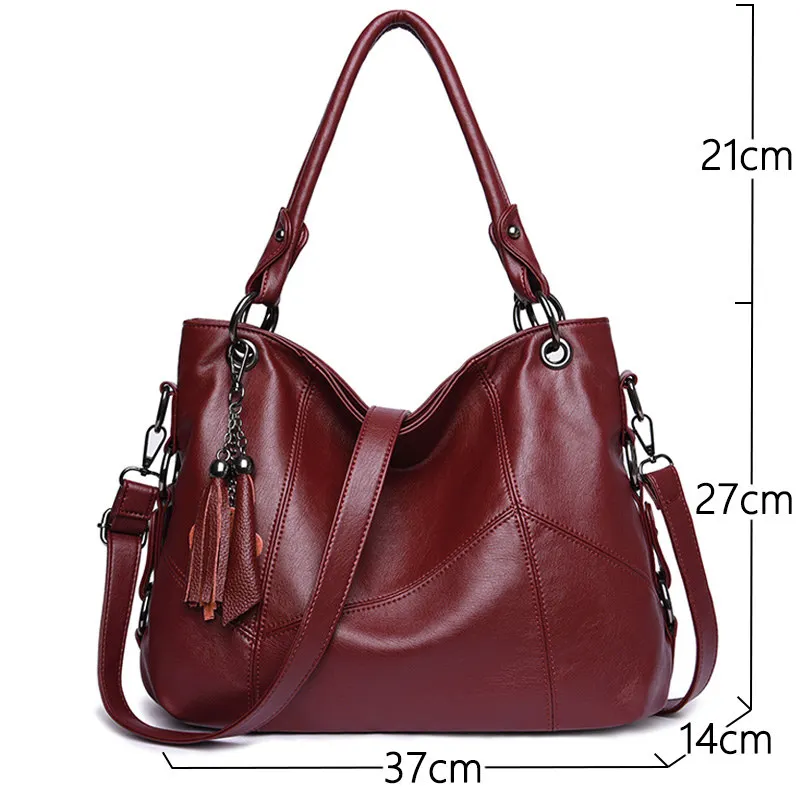 Bag ddmysmile Top-Handle High-End Leather Casual Tote Large Capacity Woman Bags Designer Handbag Purses Brand Shoulder Sac A Main Smile