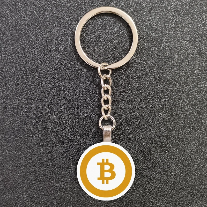 Bitcoin New Keychain Hot Alloy Key Ring Holder Car Bag Key Chain Women And Men ddmysmile Jewelry Gift Smile