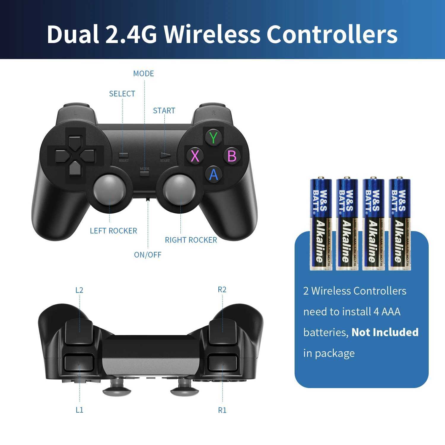 GD20 Console Mini TV Handheld Game Player Game Stick 4K 70000 Retro Gaming Wireless Controller Video Juegos Jogos HD Game Console Y241109