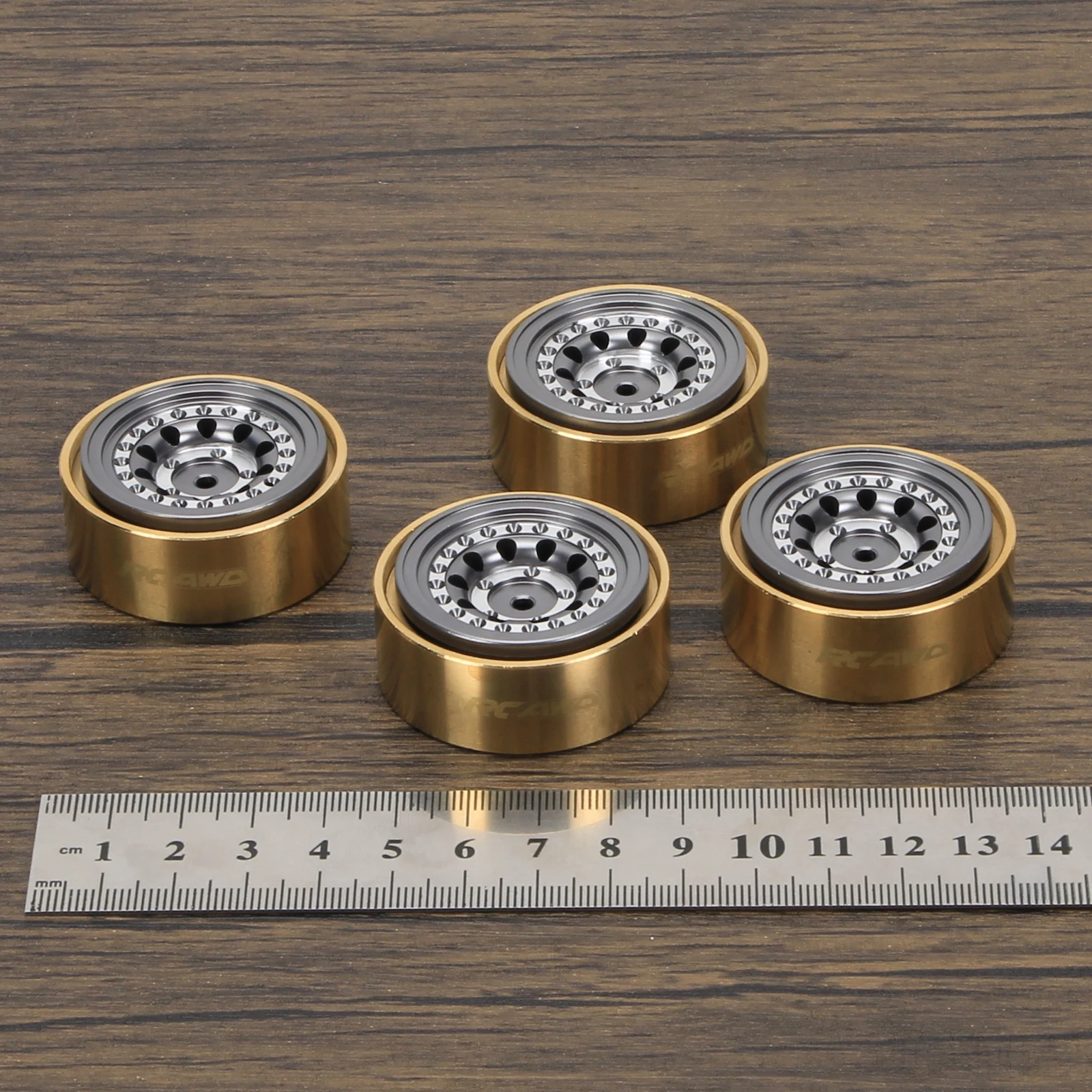 Wheel Glue-Free Alloy Beadlock And Brass Weights 312G 36.5*17.5Mm For ddmysmile FMS Hobby Fcx24 1/24 1/18 Mogrich Upgrades Part Smile 36.5*17.5Mm