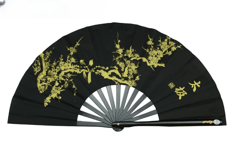 Tai Chi Kung Fu Bamboo Fan Chinese Classical Martial Arts Performance Hand Fan Handmade Antiquity Dance Show Props smile