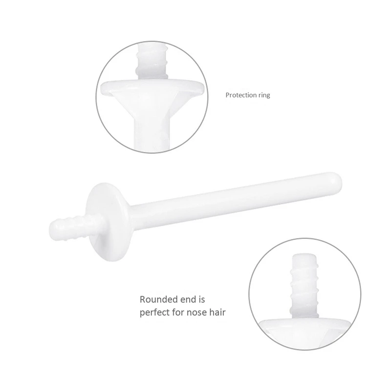 120Pcs Nose Wax Stick Applicator Spatulas Plastic Nose Waxing Strips Nose Clean Eyebrows Nose Hair Removal smile