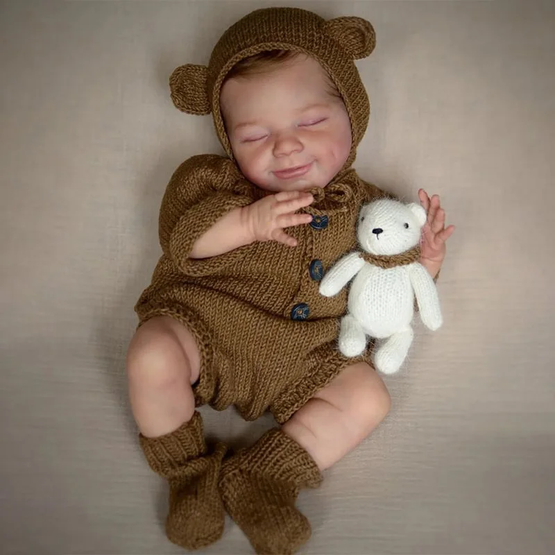 49cm Reborn Doll April Full Body Silicone new with Rooted Hair 2025 3D Skin Touch Soft Visible Veins High Quality Handmade Doll
