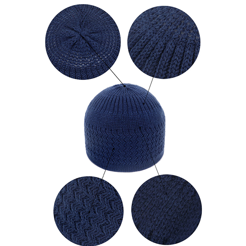 Casual Knitted Muslim Men Prayer Hats Winter Warm Beanies Cap Islamic Ramadan f1acf 5 18c32