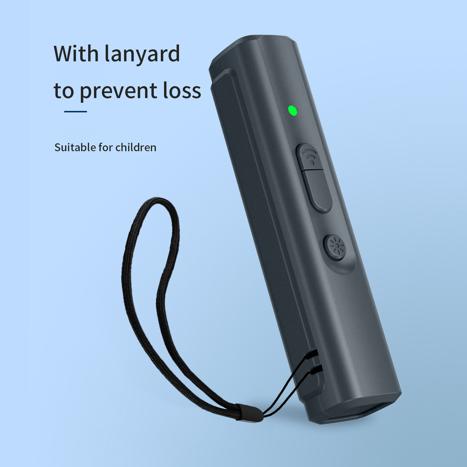 Ultrasonic Dog Repeller USB Rechargeable Dog Drive Device Portable Dog Trainer Anti Barking Device with LED Indicator Lanyard