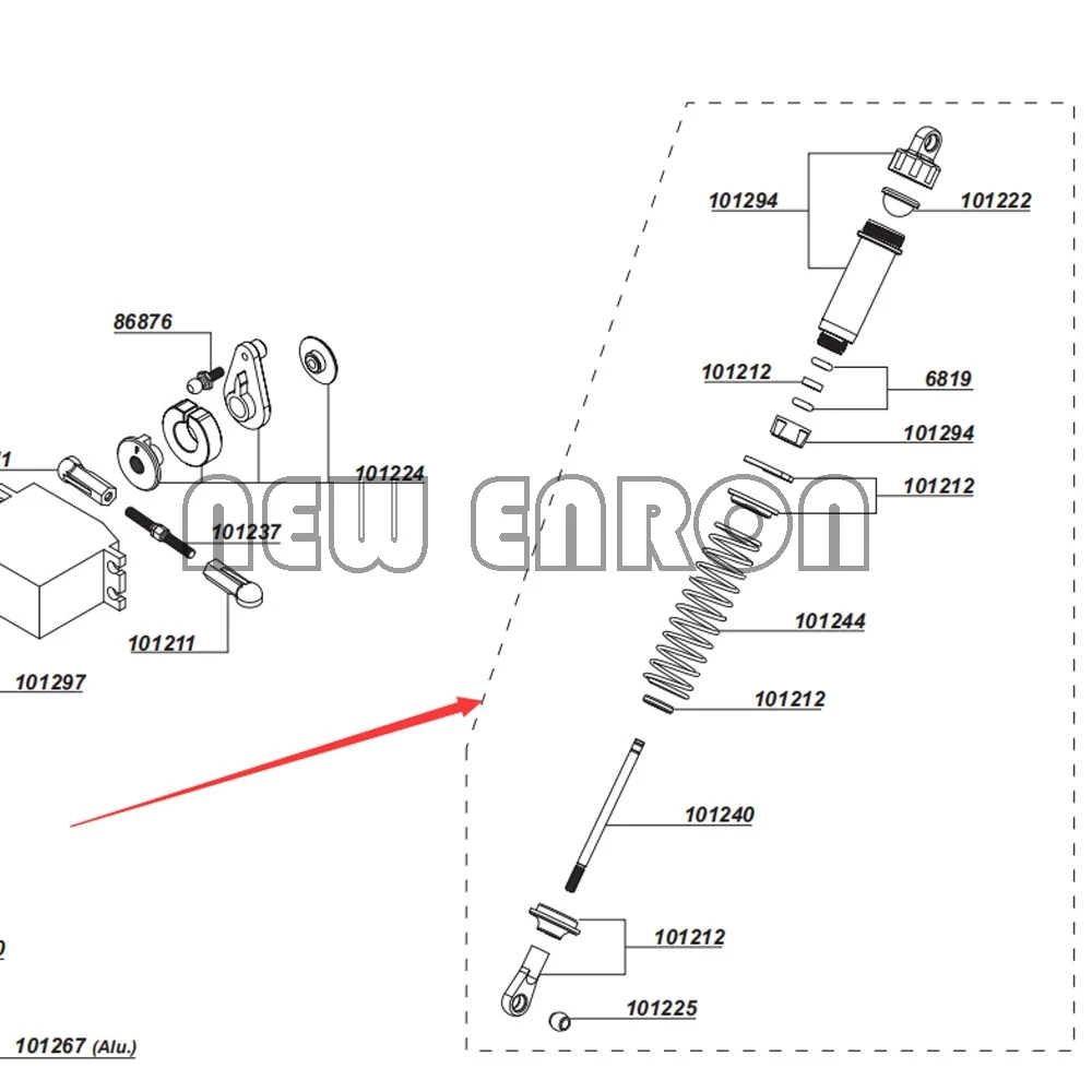 68-95Mm NEW ENRON 2Pcs Aluminum Alloy Damper Shock ddmysmile Absorber W/Screws For RC Off-Road Car HPI 1/10 Truck Bullet 3.0 ST / MT / Wr8 Smile / /