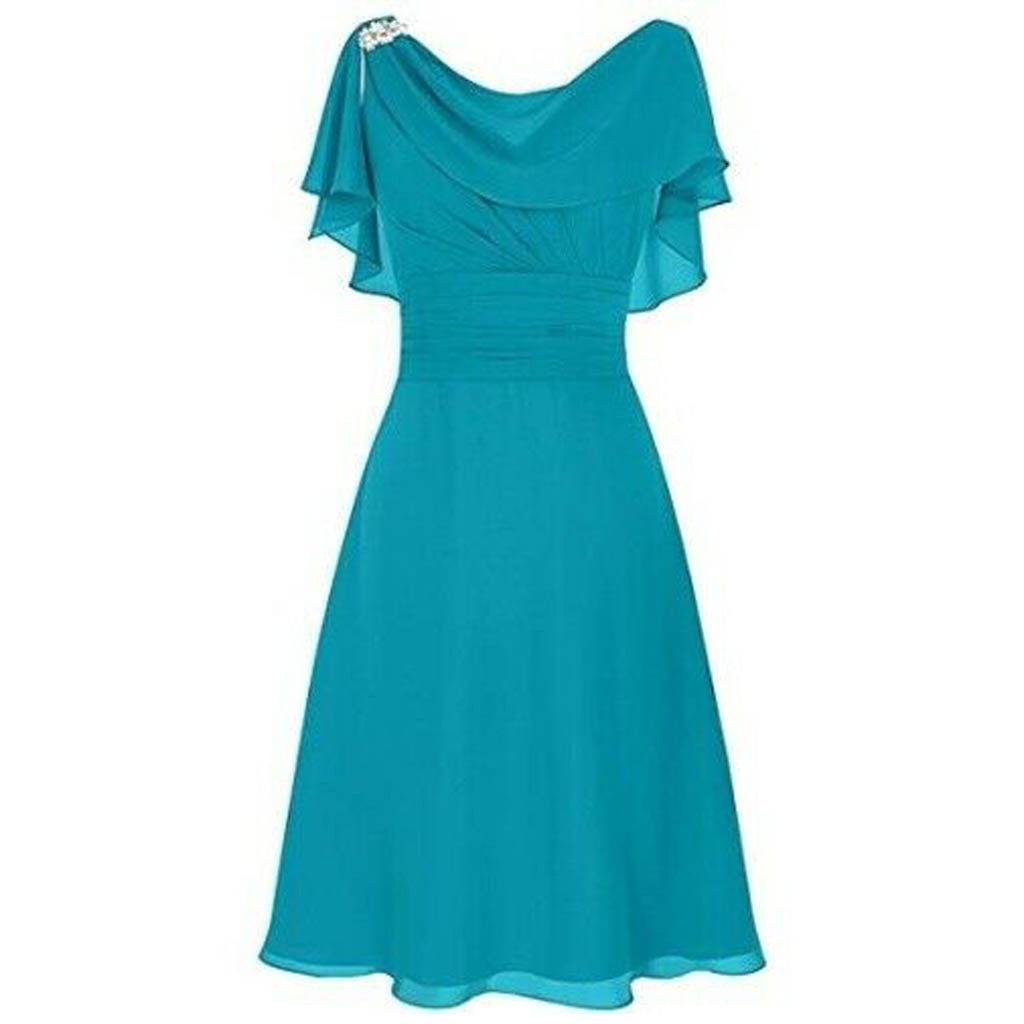 Women Multiway Dress Formal Wedding Bridesmaid High Waist Party Dresses Ruffles Flare Sleeve Summer Dress Ladies Vestidos Robes