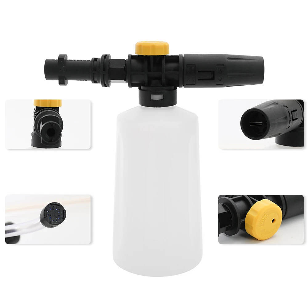 750ML high Pressure Car Washer Snow Foam Lance Car Pressure Washers Foam Generator With Adjustable Sprayer Nozzle