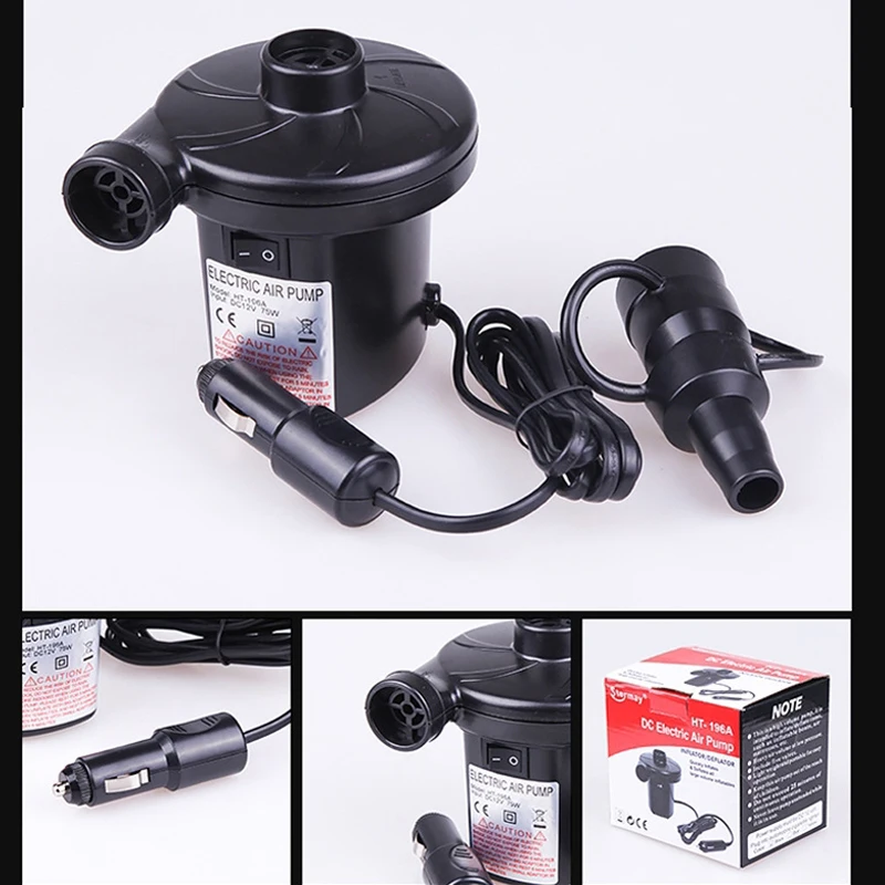 Electric Air Inflator for Camp Mattress, Hand Pump for Inflatable Beds, Bed Cushion, Foot Pedal for Swimming Floats, Yoga Balls