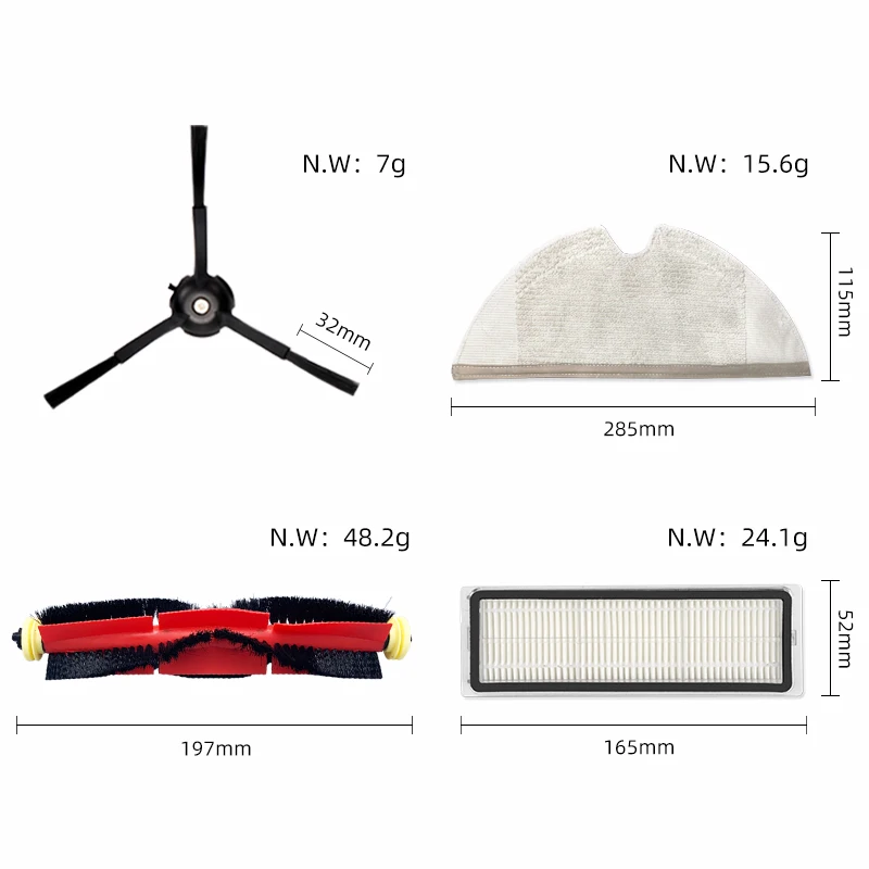 1S Roborock Xiaomi For S5 S5 Max S6 S6 MaxV S6 Pure E4 E5 Vacuum Cleaner Accessories Main Side Brush Cover HEPA Filter Mop Parts smile