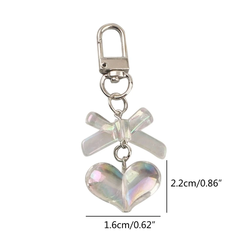 Shape Keyring Heart/Bear Keychain Commemorative Keychains Resin Material Keys Rings Car Keys ddmysmile Jewelry Gift For Women Girl Smile