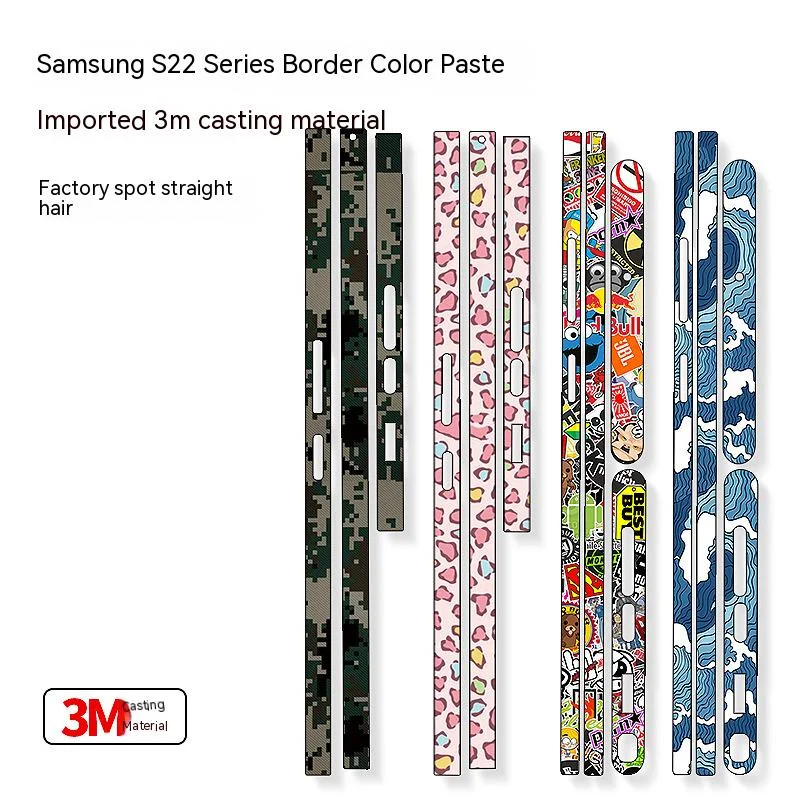 Transparent Matte Side Skin For Samsung Galaxy s24 S23 S22 Ultra Border Screen Protector Film Cover 3M Wrap Frame Sticker