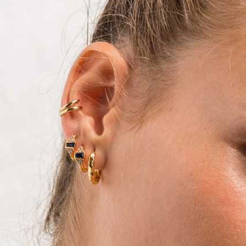 Gem Red CANNER Green Earrings Sier Earring For Women Hoop Earrings Gold Hie Wedding Party Jewelry Gift Kolczyki smile
