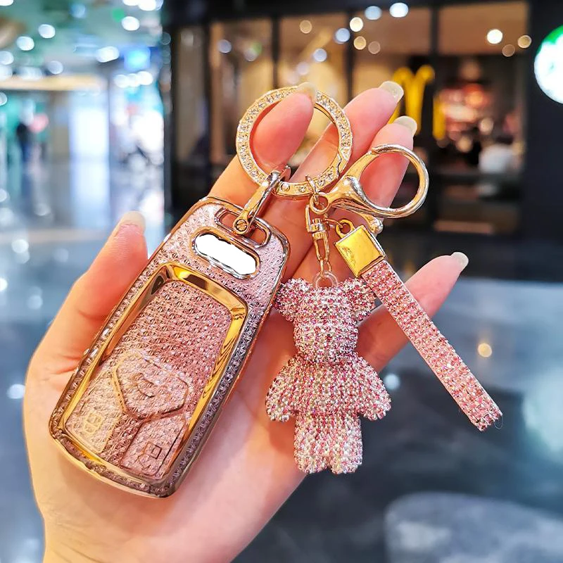 Case TPU Car Key Cover Shell Fob For Audi A1 A3 ddmysmile A4 A5 A6 Q2 Q3 Q5 Q7 Q8 Sq5 C7 A7 S3 S7 S8 R8 8P TT Rs3 Rs6 Holder Accessories Smile