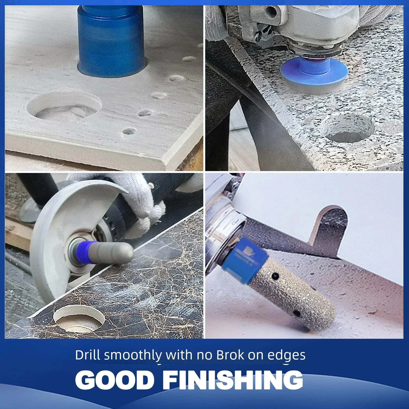 BRSCHNITT 7pcs Dia Drilling Bits Kit Tile 2025 Cutter new for Drilling Ceramic Marble Granite, M14 Thread Hole Saw