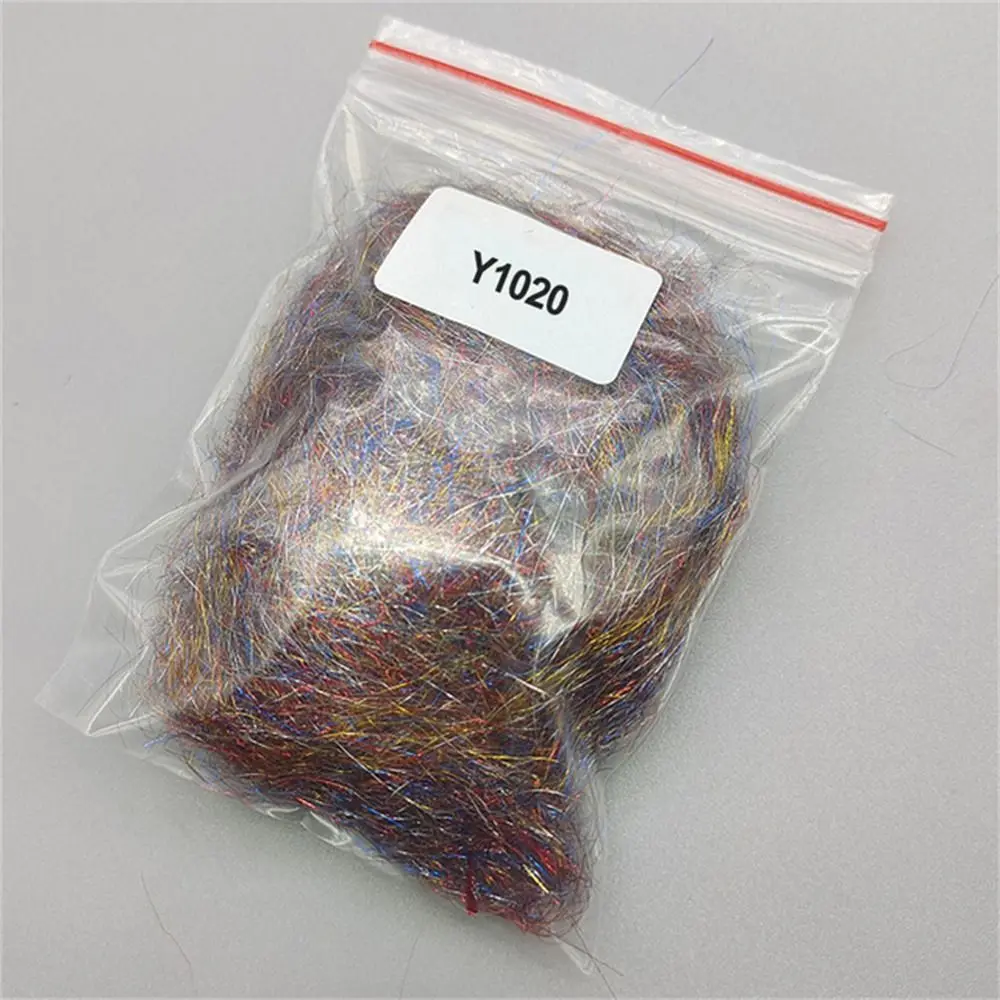Dubbing 1Bag 3.8cm Ice Synthetic Fibers Baitfish Streamer Flash Thin Ice Wing Salterwater Fly Tying Material smile