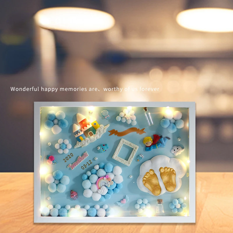 Footprint Newborn Print Handprint Pad Lanugo Souvenires Baby Hand Print Pad Hundred Days Anniversary Commemorative Gifts smile