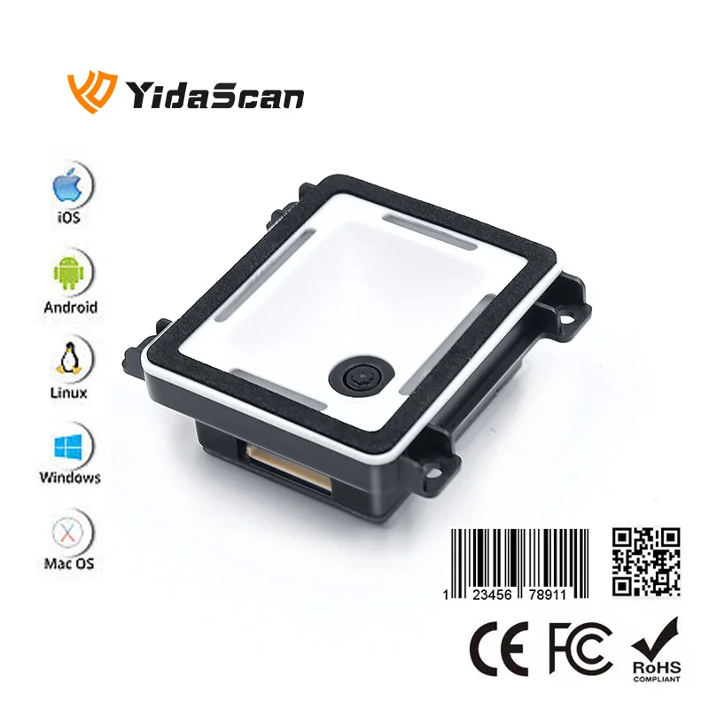 YidaScan FM700 Ultra-thin OEM Scanner 1D 2D QR Code Reader Barcode Scan Module Scan Engine USB RS232 Wiegand for Kiosk Turnstile