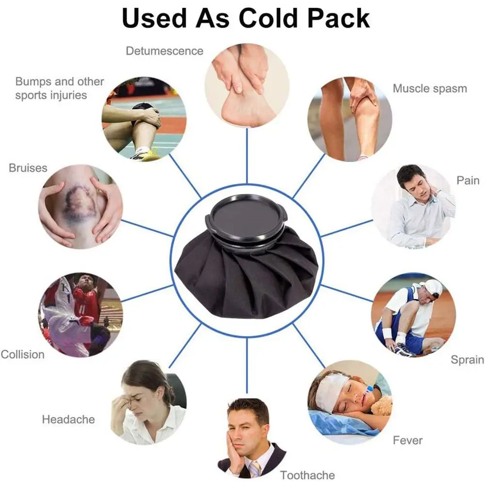 Sizes Various Ice Reusable Pack for Knee Head Leg Breathable Material Cooler Bag Pain Relief Injury Care Hot & Cold Therapy & smile & &