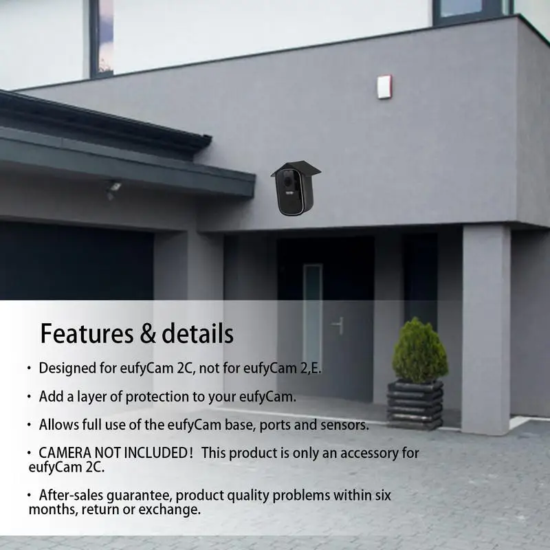For Case Waterproof Silicone Eufycam 2C Security Camera Protective ddmysmile Cover Skin Outdoor Anti-Scratch Camera Accessories Smile