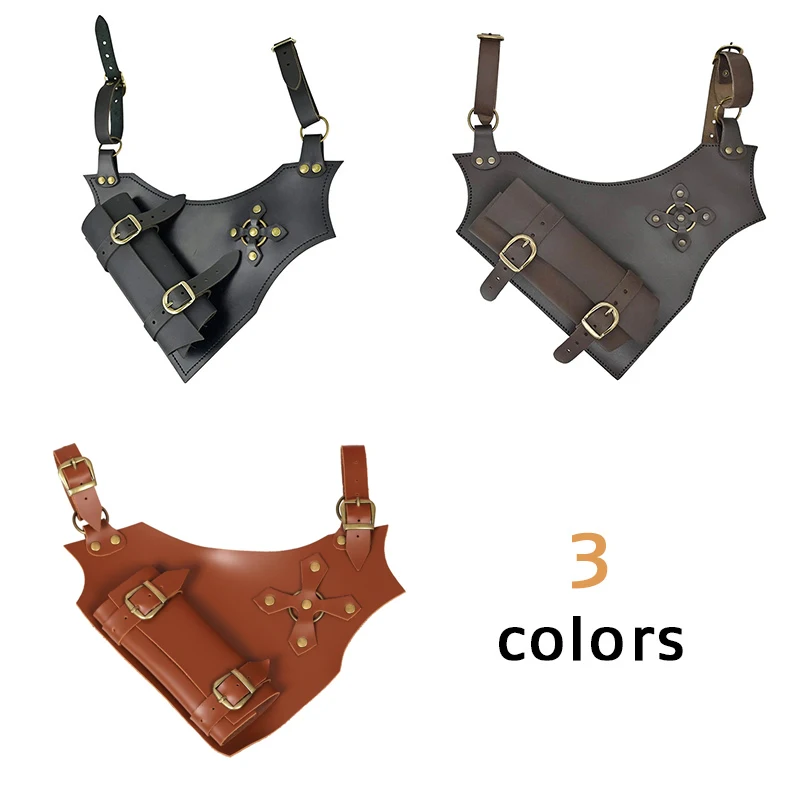 European Medieval Viking Waist Scabbard Rapier Ring PU Leather Sword Frog Belt Waist Sheath Warrior Armor Cosplay Photography