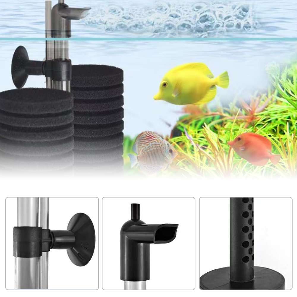 Black Aquarium Filter for Aquarium Fish Tank Air Pump Skimmer Biochemical Sponge Filter Aquarium Bio Filters Filtro Aquario