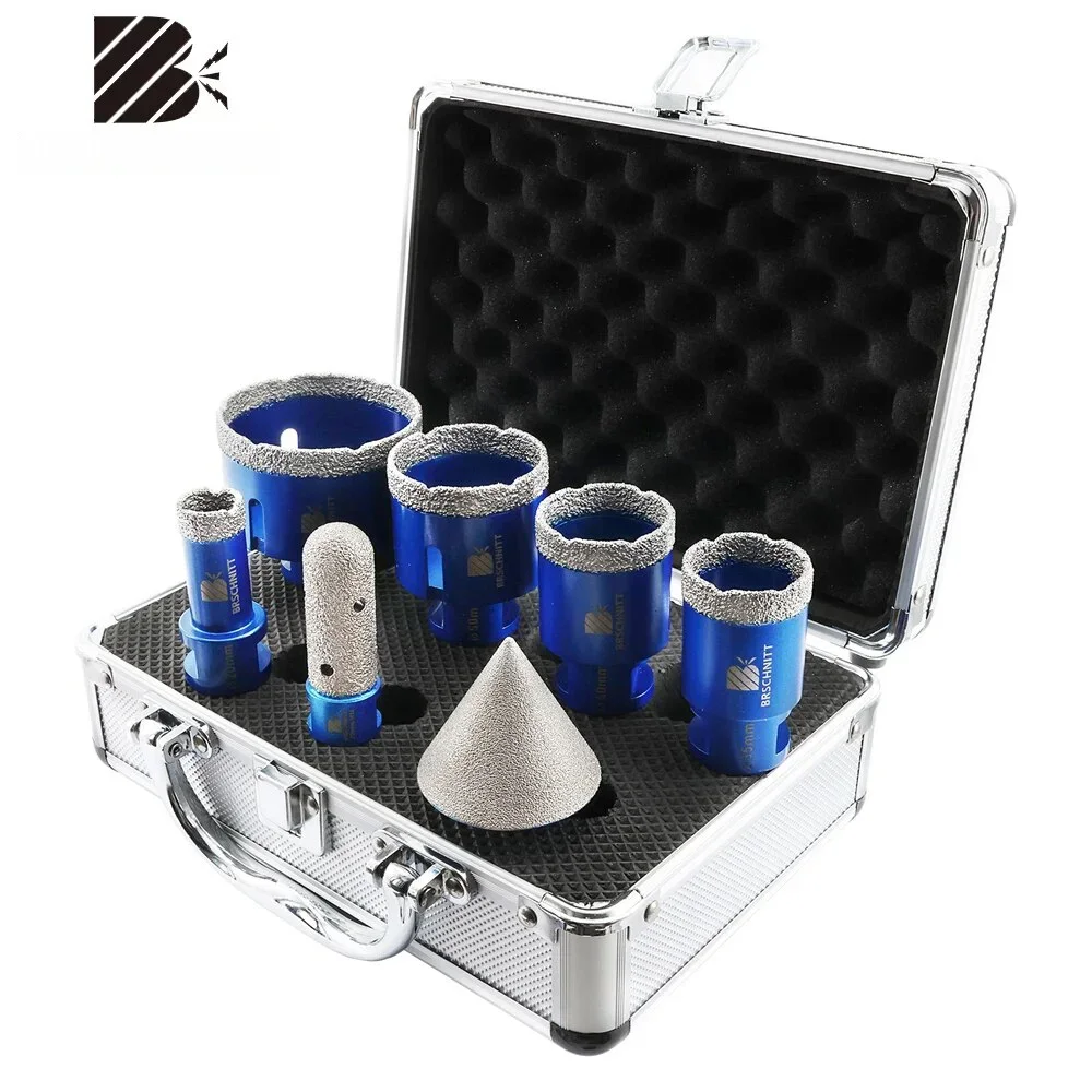 BRSCHNITT 7pcs Dia Drilling Bits Kit Tile 2025 Cutter new for Drilling Ceramic Marble Granite, M14 Thread Hole Saw