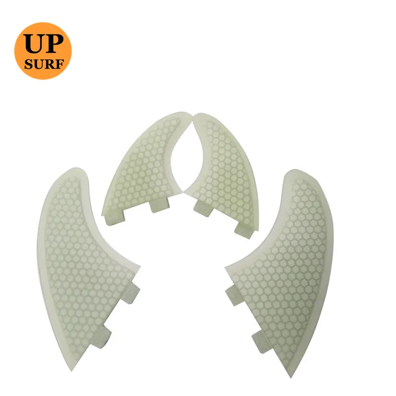 fins Surf Double Tabs quad Twin Fins and GX 4 fins set quilhas Double Tabs Fiberglass Honeycomb quad Double Tabs fin 4 smile