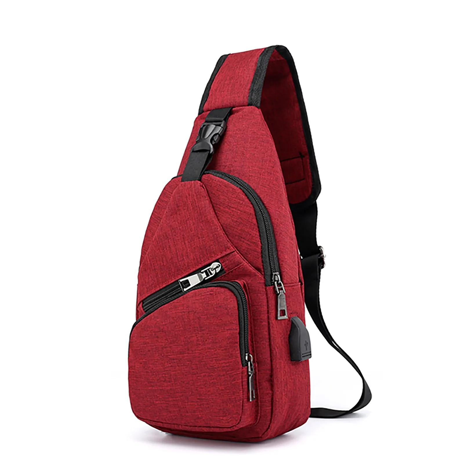 Men For Sling Bag Women Shoulder Backpack Chest Bags Crossbody Daypack With USB Cute Shoulder Bag Shoulder Tote Bag for Women smile