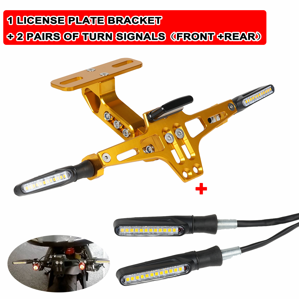 For Yamaha YZ80 YZ85 YZ125 YZ250 YZ 80 85 250F 125 LED Turn Signal Light Adjustable Tail Eliminator License Plate Bracket Holder