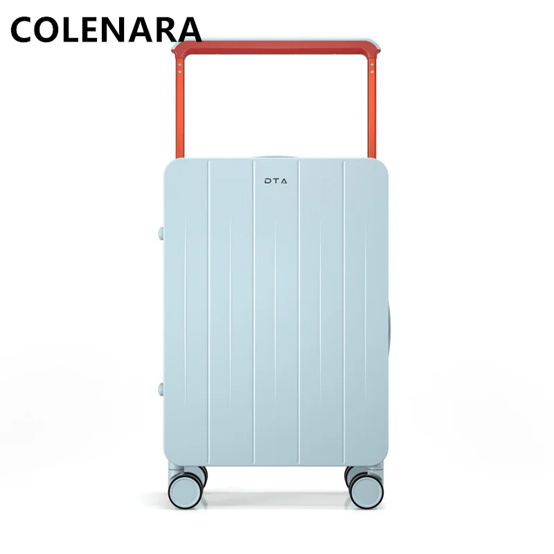 Inch COLENARA High-quality 20"22"24"26 Lage Ladies Boarding Box Large Capacity Trolley Case Universal Wheel Rolling Suitcase smile