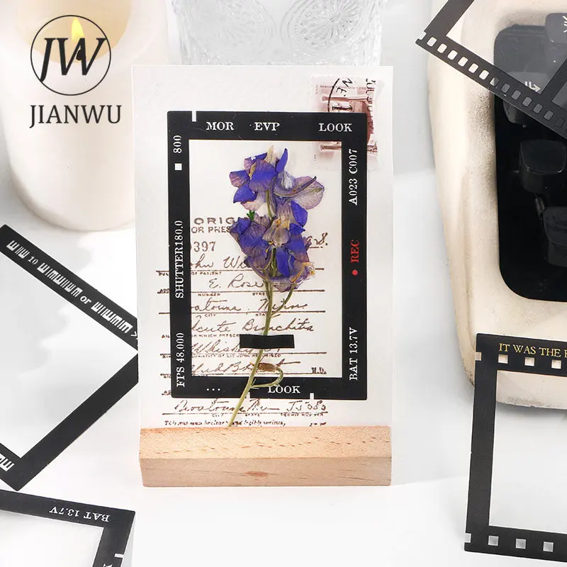 JIANWU 2025 15 Sheets Time Boundary Series Vintage Simple Border Decor new Material PET Sticker Creative DIY Journal Collage Stationary