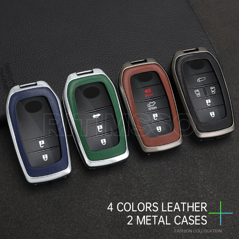 Alloy Car Zinc +Tpu Key Case Cover Shell For Toyota 86 Alphard VELLFIRE PREVIA Rav4 Hilux Fortuner Land Cruiser Innova ddmysmile Camry Smile +
