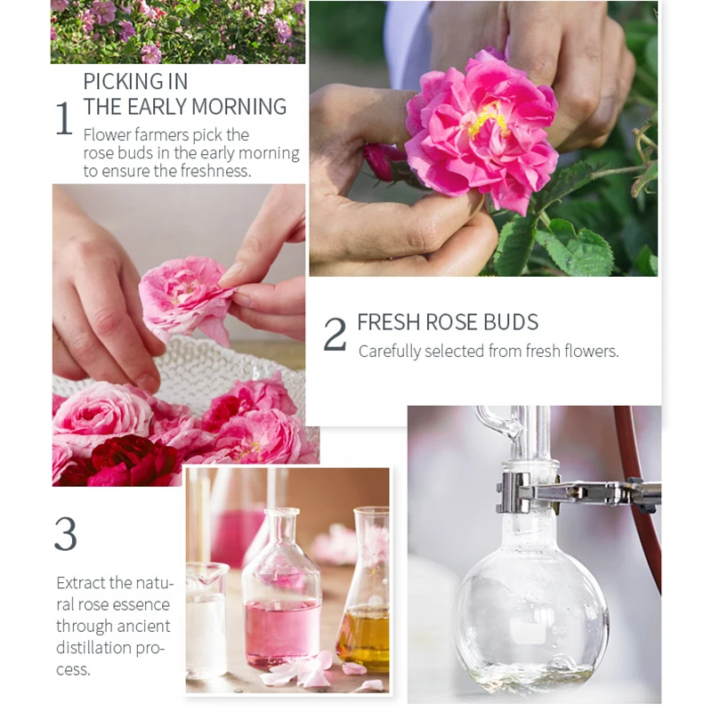 Flower 12Pc Extract Rose Face Mask Korean Whitening ddmysmile Sheet Mask Moisturizing Mask Nourishing Skincare Facial Korean Fresh Product Smile