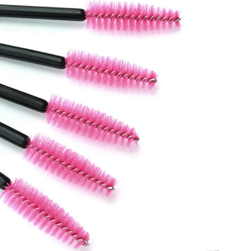 50pcs/lot New make up brush Pink synthetic fiber new Disposable Eyelash Brush Mascara 2025 Applicator Wand Brush Cosmetic Makeup Tool